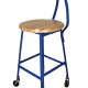 Industrial Shop Stool with Backrest- 18"